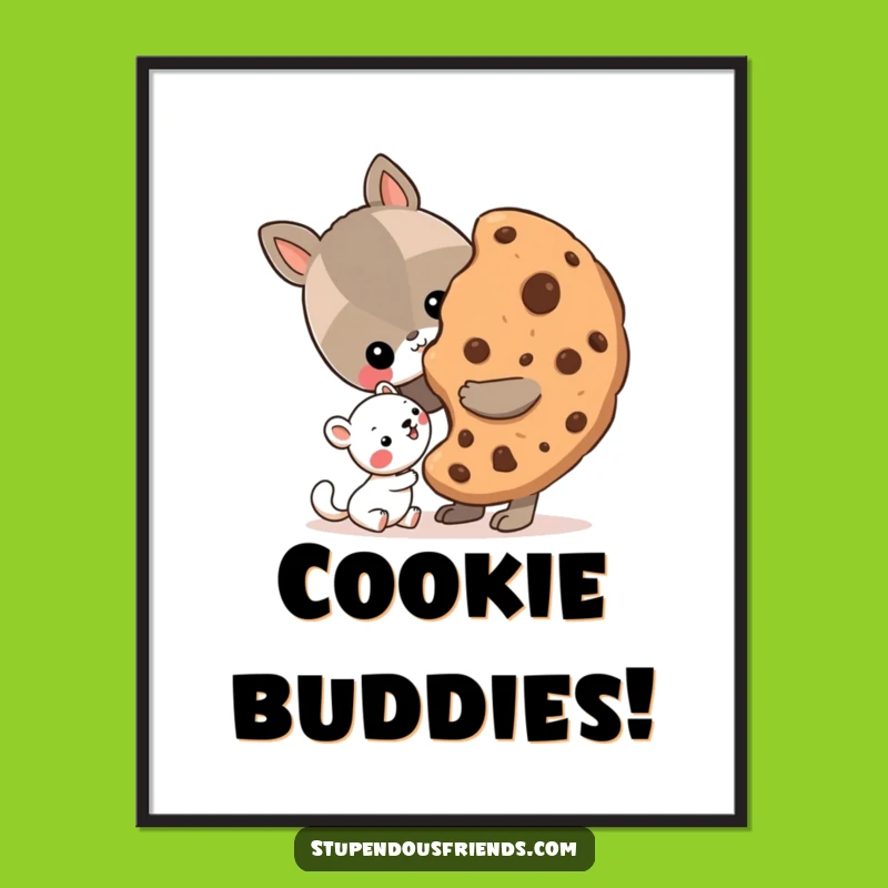 Funny Sharing Cookie Digital Art - Instant Warm Decor for Kind Homes