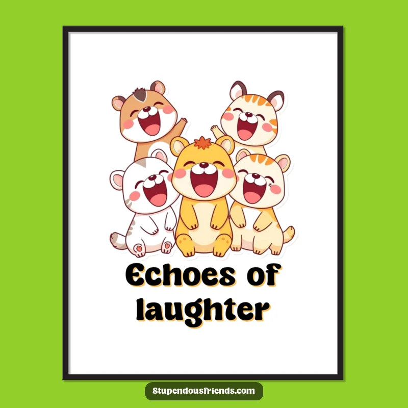 Funny Laughing Animals Digital Print: Share the Giggles, Instant Fun Gift