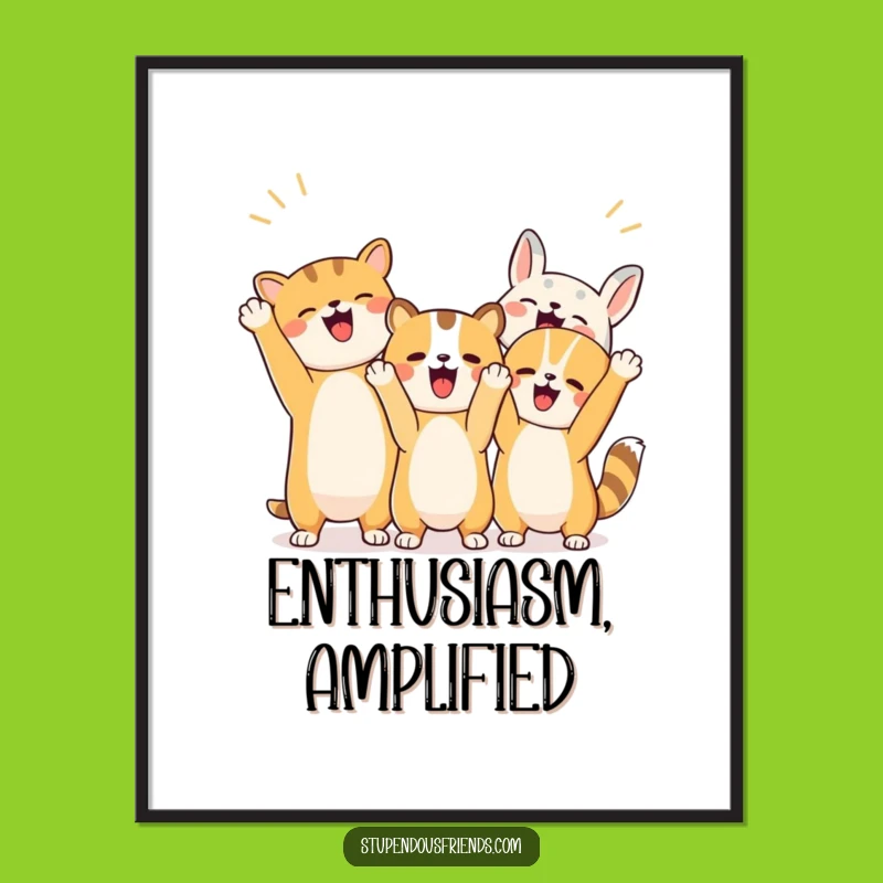 Printable Funny Cheer Art: Instant Enthusiasm for Your Walls