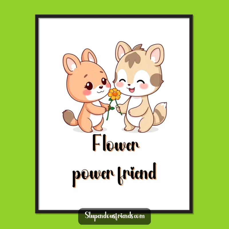 Funny Flower Offering Digital Art - Instant Kindness for Your Walls