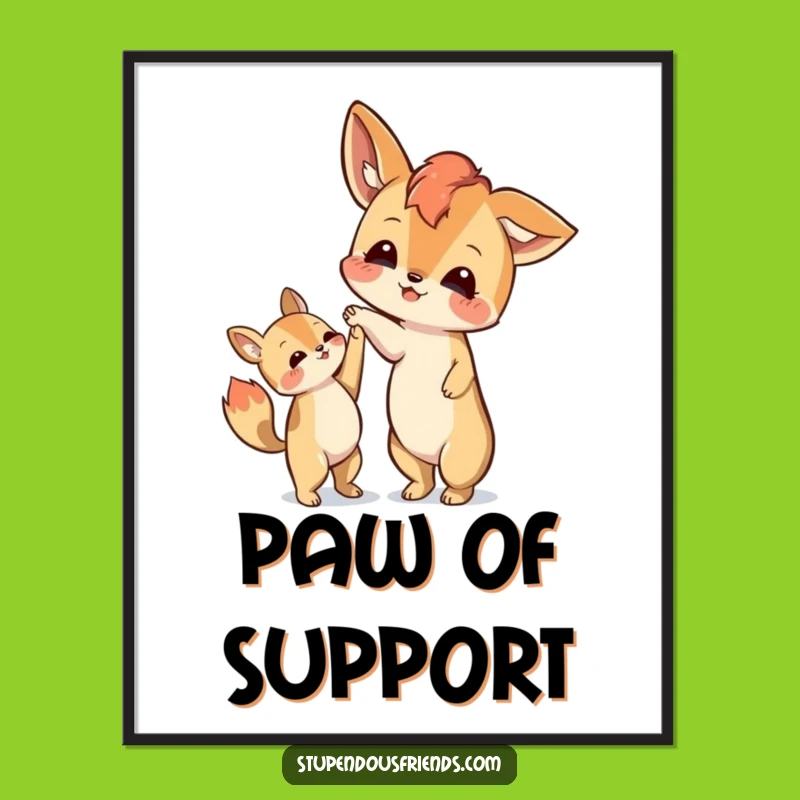 Funny Helping Paw Digital Art - Instant Support for Your Walls