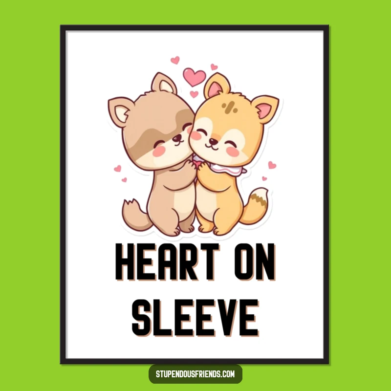 Funny Animal Hug Digital Art - Instant Warmth and Friendship for Your Space