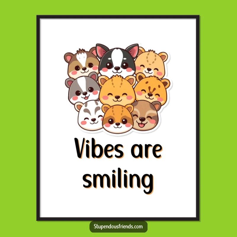 Funny Animal Smile Digital Art: Instantly Downloadable Funny Decor!