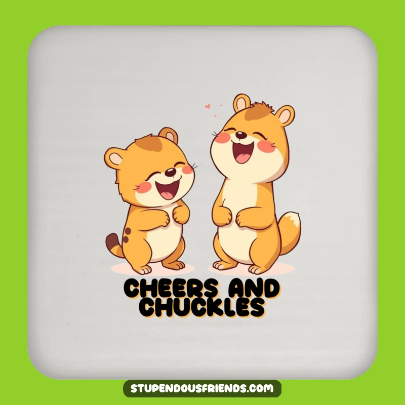 Funny Laughing Animals Drink Coaster: Hilarious Protection for Your Surfaces