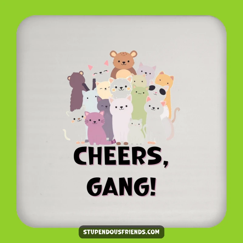 Funny Animal Silhouettes Coaster Set - Protect Surfaces with Unity