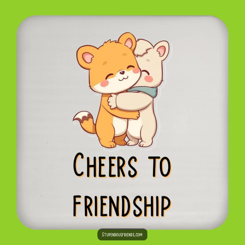 Funny Hugging Animals Coaster - Warm Protection, Perfect Gift for Friends