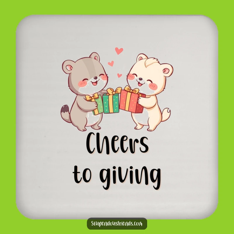 Funny Gift Exchange Drink Coaster: Protect Surfaces with Festive Humor Gift