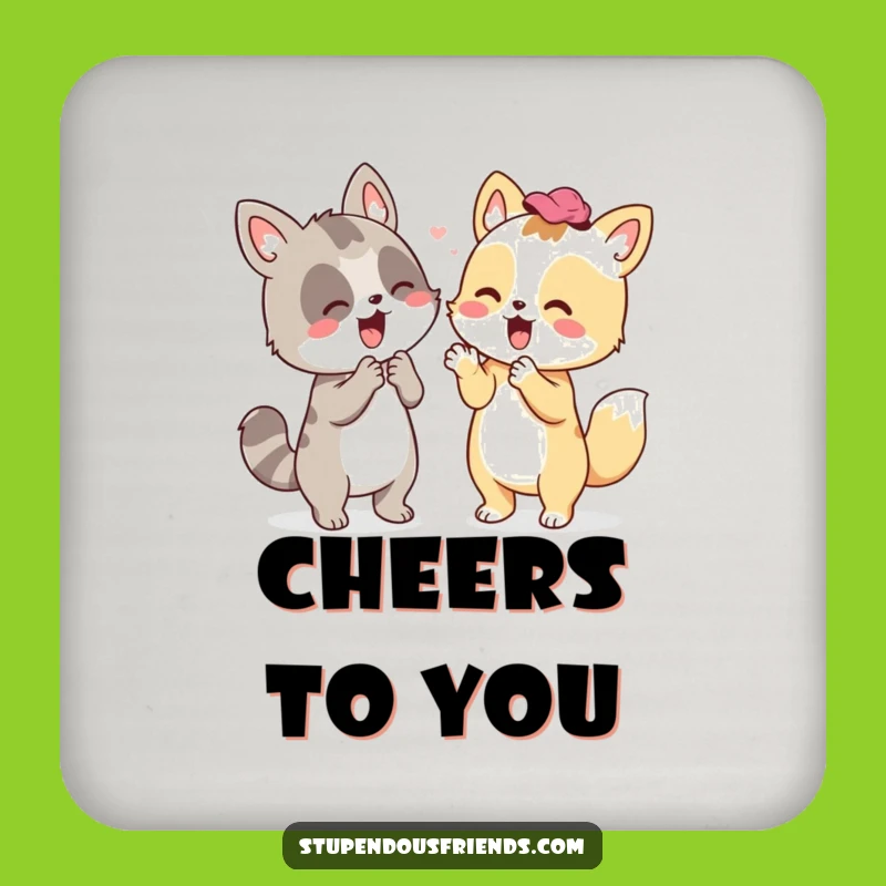 Funny Animal Cheer Drink Coaster: Hilarious Protection for Your Surfaces