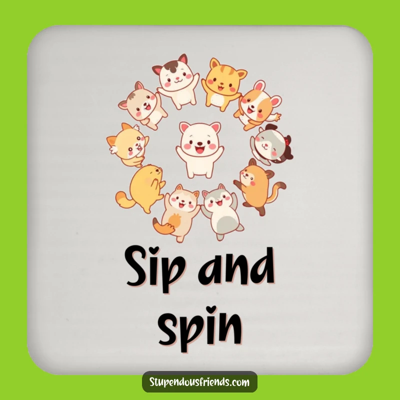 Funny Animal Dance Coasters: Protect Surfaces with Joyful Characters, Fun Gift Set