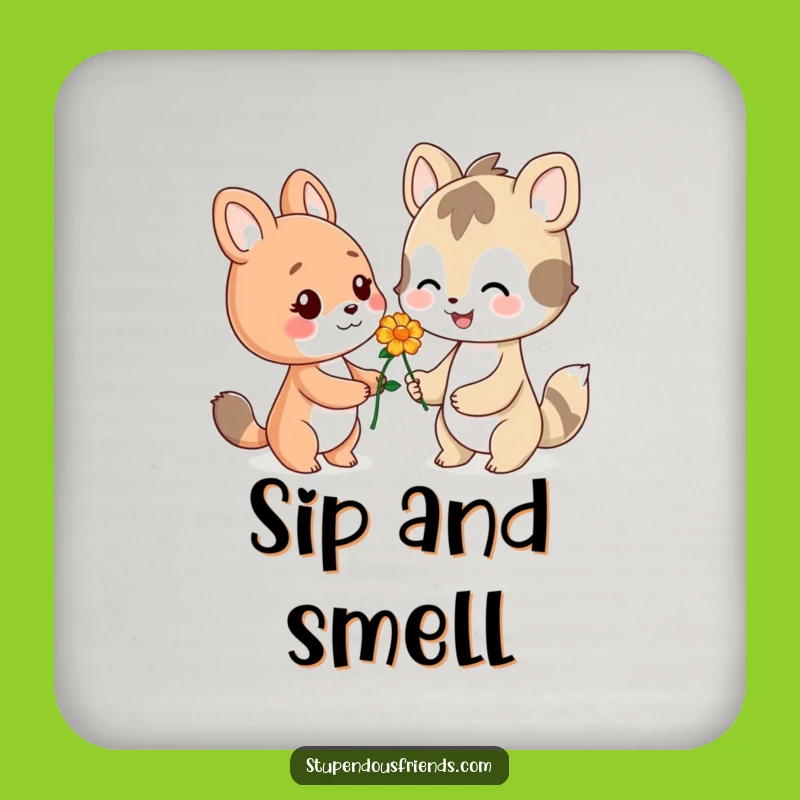 Funny Flower Offering Coaster - Protect Surfaces with Gentle Charm