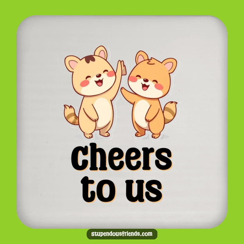 Funny High Five Coasters: Protect Tables with Flair! Duo Gift.