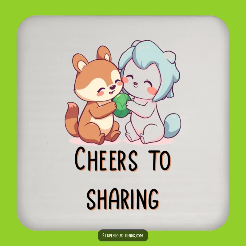 Funny Sharing Animal Coaster: Protect Surfaces with Playful Generosity!