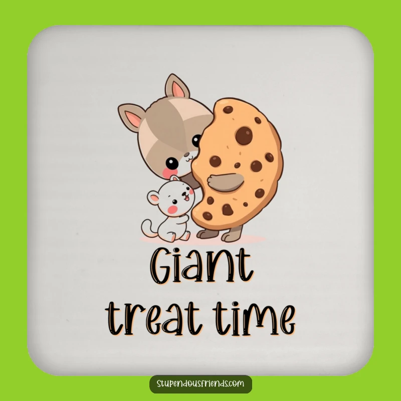 Funny Sharing Cookie Drink Coaster - Protect Surfaces with Sweet Charm