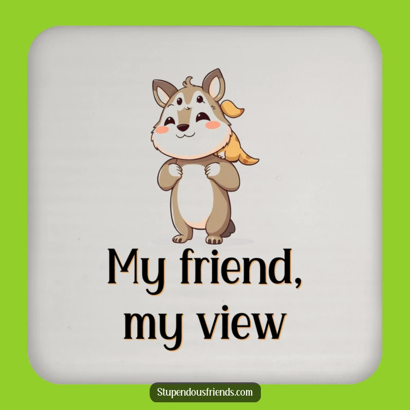 Funny Support Coasters: Lifting Friends - Set of Funny Gifts