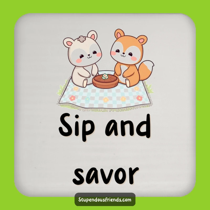 Funny Picnic Pals Coasters: Protect Surfaces with Hilarious Outdoor Art