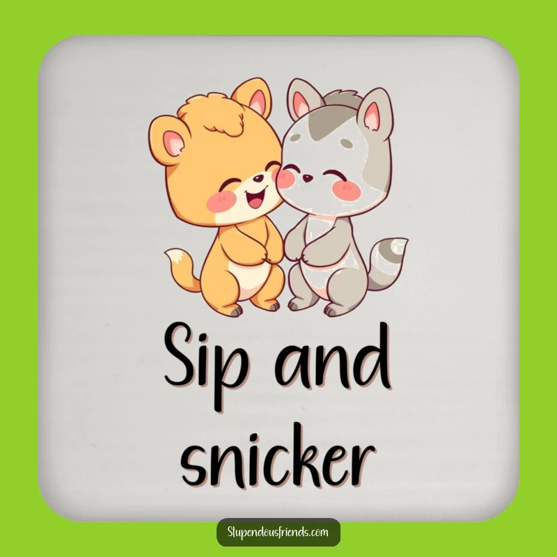 Funny Giggling Animals Coaster Set - Protect Surfaces with a Smile