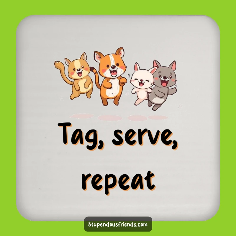 Funny Animal Tag Coasters: Protect Surfaces with Playful Energy