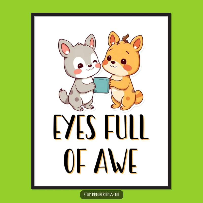 Funny Discovery Art Poster: Shared Wonder - Perfect Funny Gift