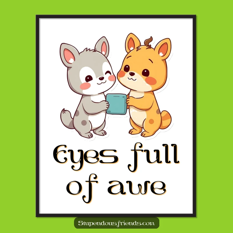 Funny Discovery Art Poster: Shared Wonder - Perfect Funny Gift