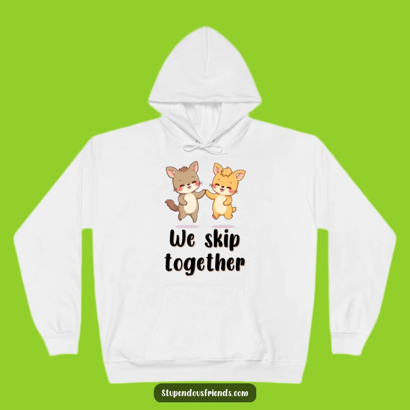 Funny Besties Skipping Hoodie: Cozy Up in This Hilarious Animal Design, Great Funny Gift!