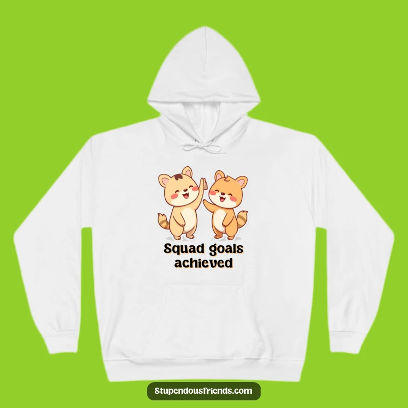 Funny High Five Hoodie: Cozy Up with Your Buddy! Hilarious Duo Wear.