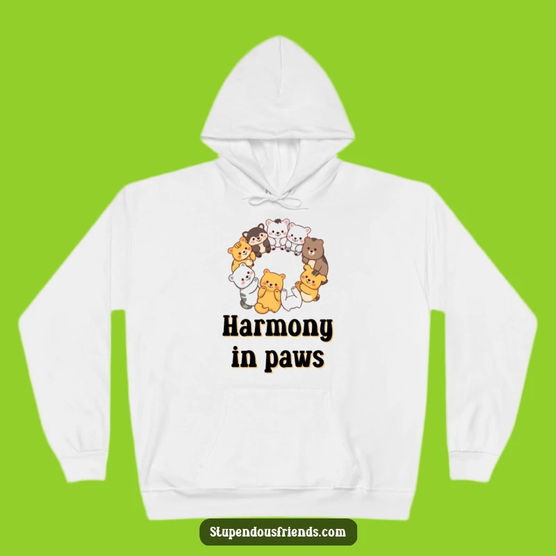Funny Cozy Hoodie: Animal Unity Circle - Perfect Funny Gift