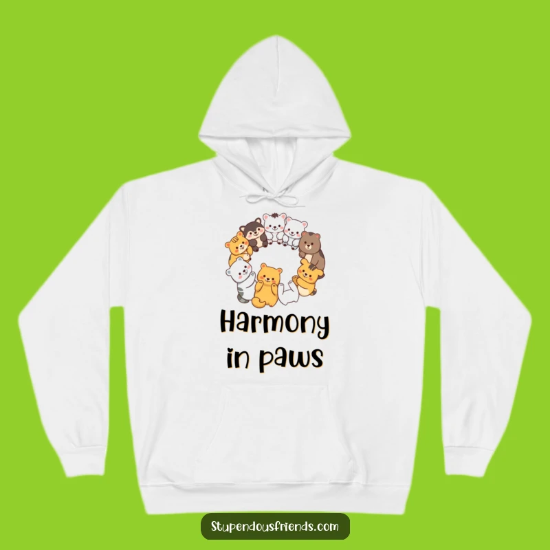 Funny Cozy Hoodie: Animal Unity Circle - Perfect Funny Gift