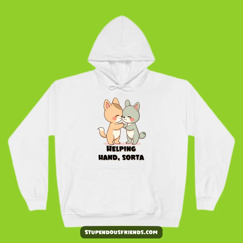 Funny Supportive Animal Hoodie: Cozy Character Paw Gift, Perfect Warm Funny Present