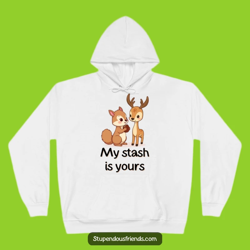 Funny Squirrel & Deer Hoodie: Cozy Critters' Funny Gift