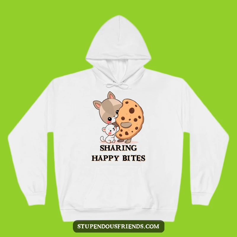 Funny Sharing Cookie Hoodie - Cozy Sweatshirt for Kind Friends