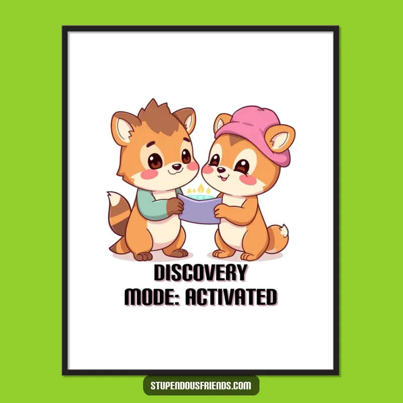 Free Printable Wall Art: Two Animals Discover Joy, Hilarious Downloadable Decor