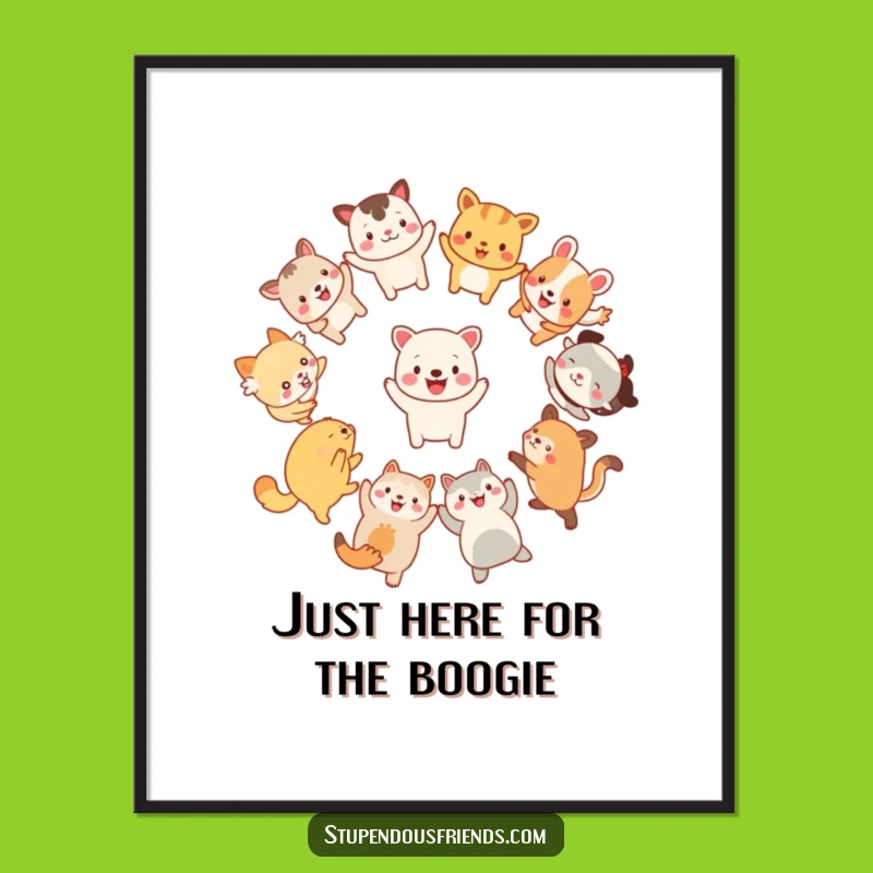 Free Printable Wall Art: Dancing Animals Funny Downloadable Decor for Whimsical Spaces