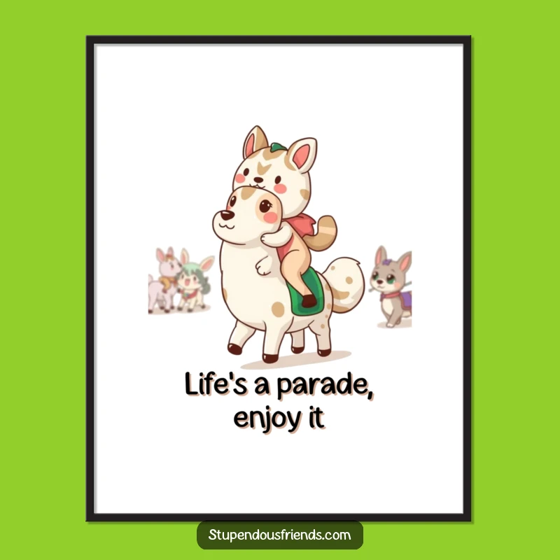 Free Printable Wall Art: Hilarious Animal Parade for Your Funny Home Decor