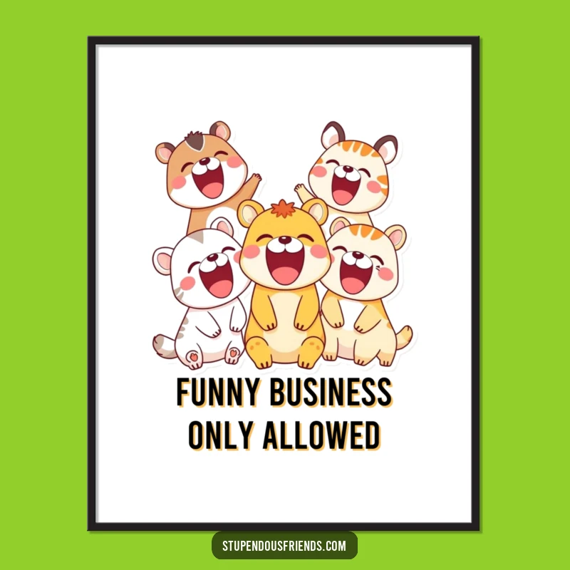 Free Printable Wall Art: Laughing Animals Funny Downloadable Decor for Cheerful Spaces