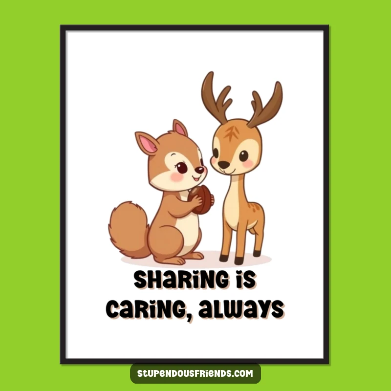 Funny Free Printable Wall Art: Squirrel & Deer Duo, Downloadable & Print at Home Decor