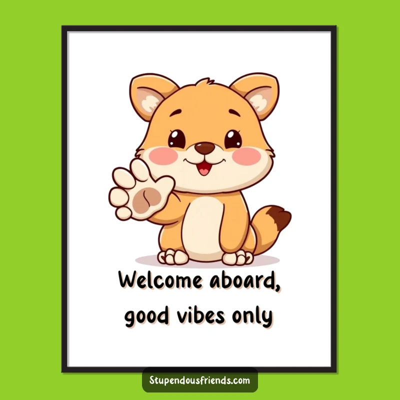 Funny Free Printable Wall Art: Welcoming Animal Paw, Quirky Downloadable Decor for Your Home