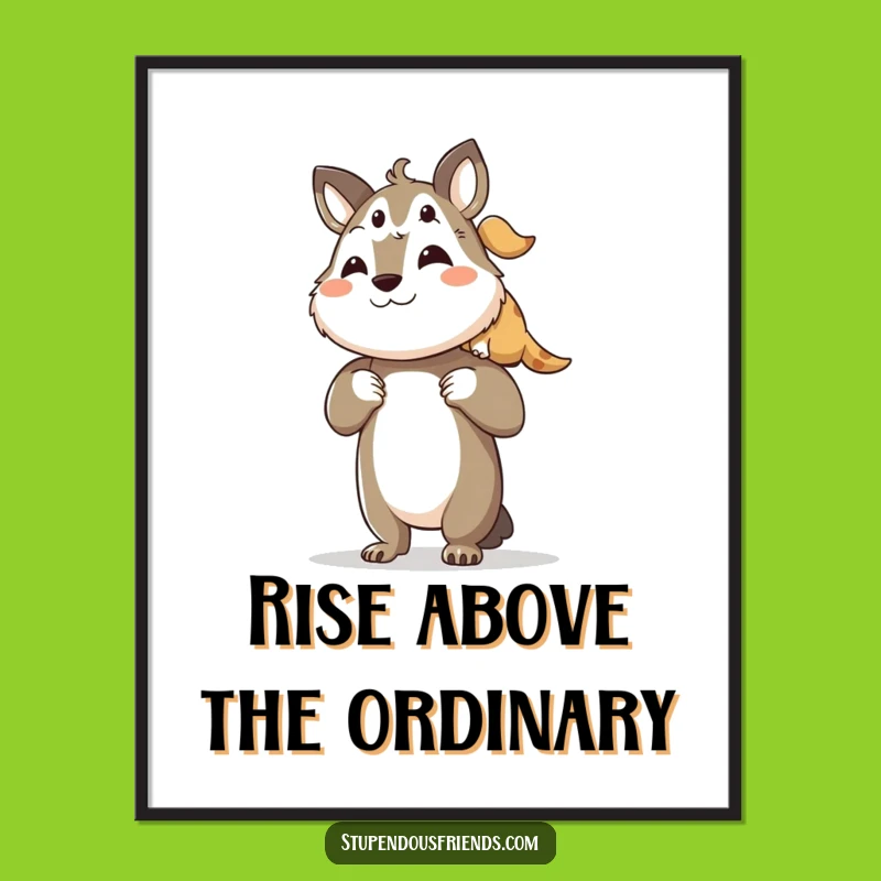 Free Printable Wall Art: Funny supportive animal friends - Uplifting decor!