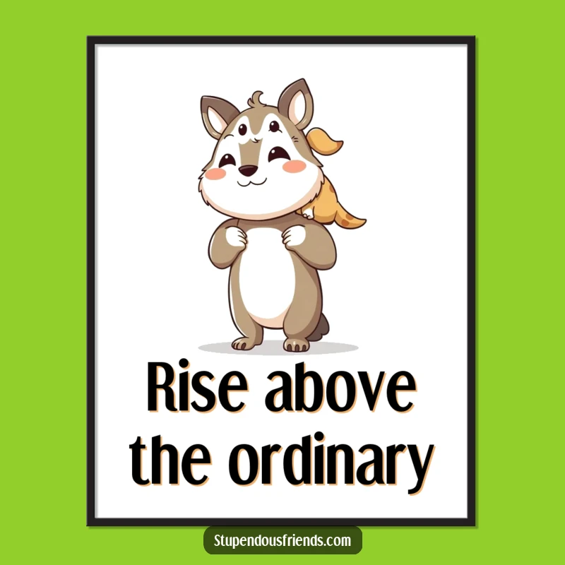Free Printable Wall Art: Funny supportive animal friends - Uplifting decor!