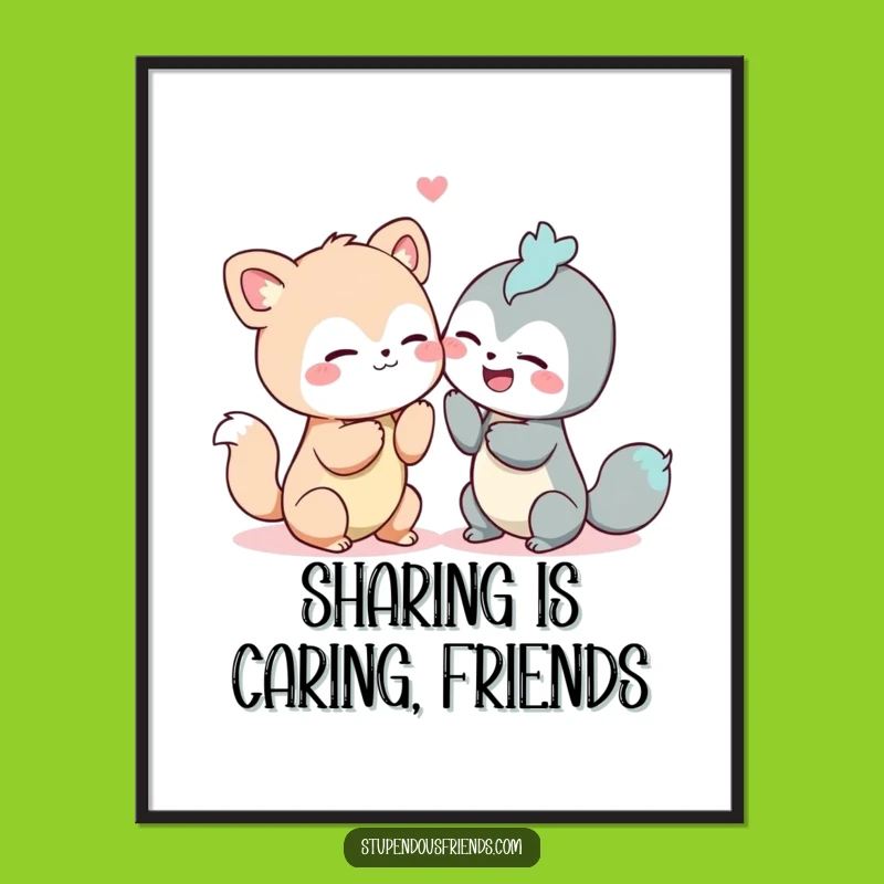 Funny Free Printable Wall Art: Giggling Animals Sharing Secrets, Downloadable Art