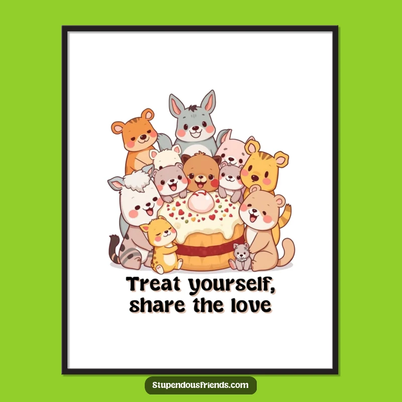 Funny Free Printable Wall Art: Animal Feast, Whimsical Downloadable Decor for a Communal Vibe