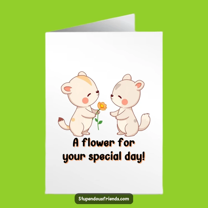 Free Printable Birthday Card: Flower Offering, Kind DIY Downloadable Gift