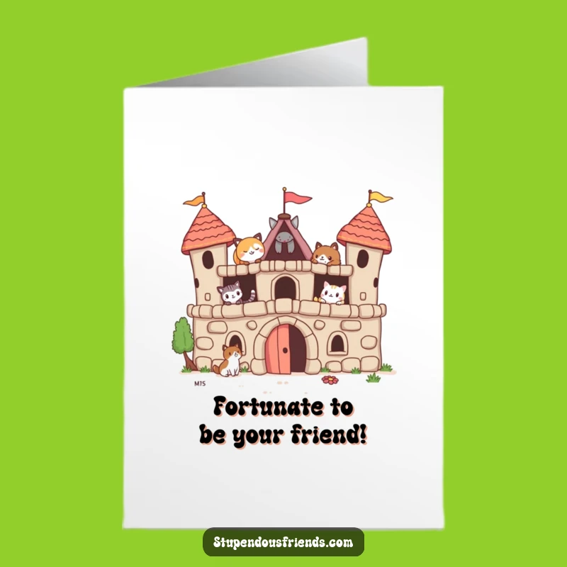 Free Printable Birthday Card: Animal Friends Fort Builders, Downloadable Fun Gift