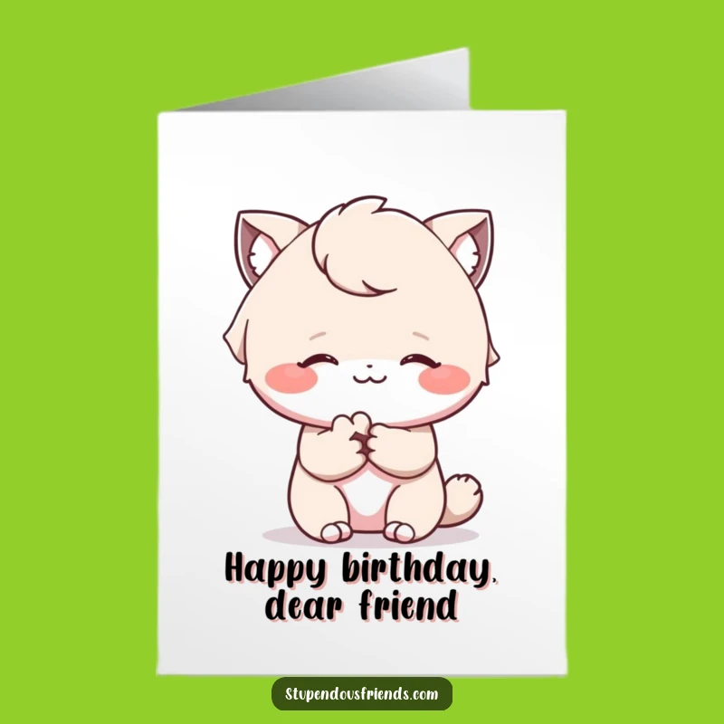 Free Printable Birthday Card: Comforting Paws for a Happy Birthday