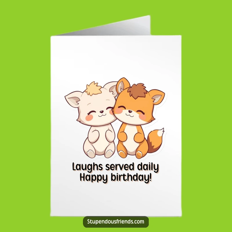 Free Printable Birthday Card Printable: Giggling Animals Funny Downloadable Greeting