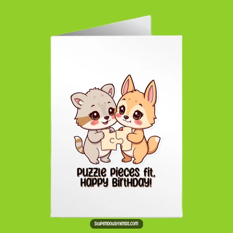 Free Printable Birthday Card: Puzzle Pals - Funny DIY Downloadable Gift!