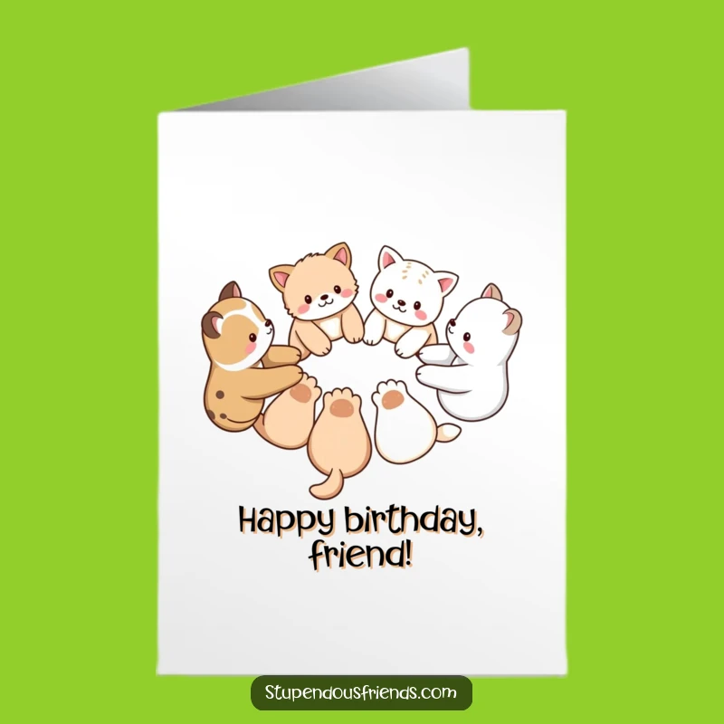 Free Printable Birthday Card: Animal Friends Unite, Fun Downloadable Celebration!
