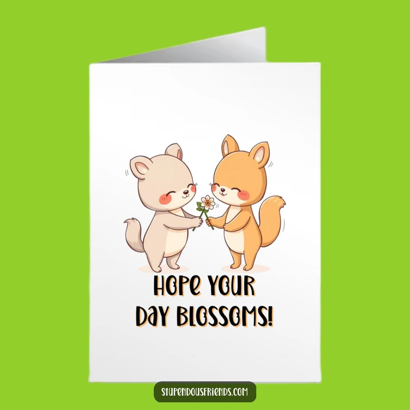 Free Printable Birthday Card: Flower Gift, Sweet & Funny Downloadable