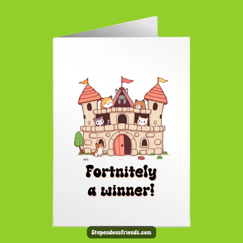 Free Printable Congrats Card: Animal Fort Success, Downloadable Celebration Gift