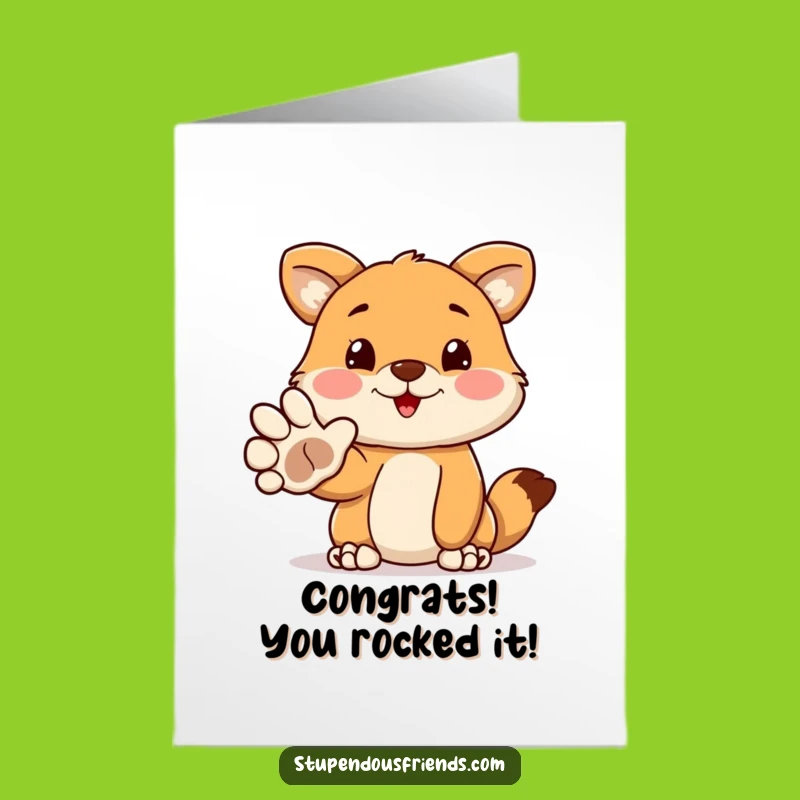 Free Printable Congrats Card: Animal Paw Welcome, Hilarious Downloadable Gift for Any Occasion