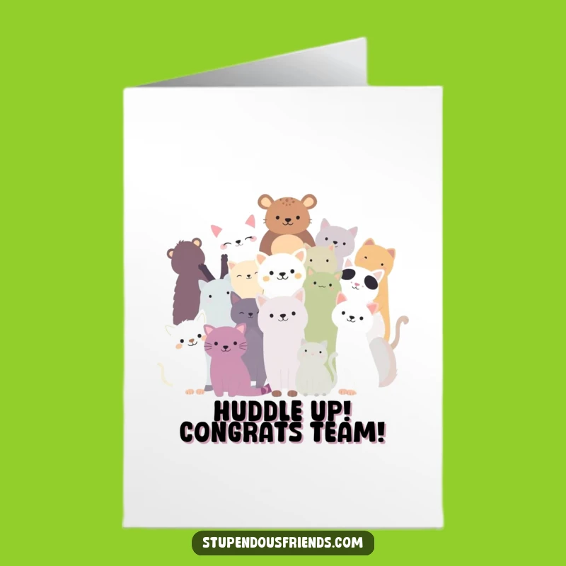 Free Printable Congrats Card: Animal Silhouettes Celebrate Your Big Win Together